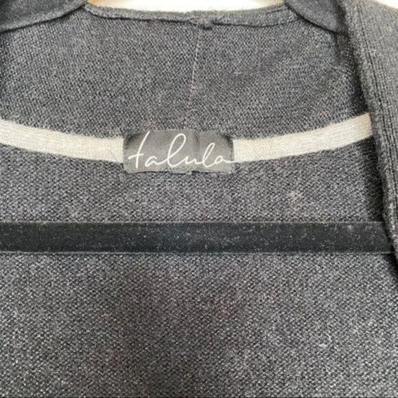 Talula Aritzia Black Cashmere Blend Lenox Sweater Open Cardigan Medium - Picture 3 of 7